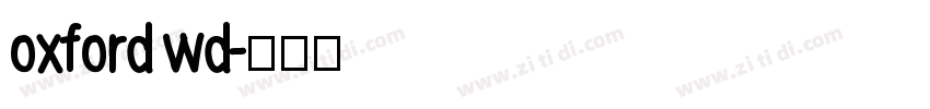 oxford wd字体转换